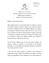 Statement by Mr. Davis, Secretary General of the Council of Europe