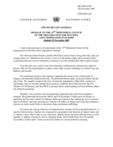 Letter by the Secretary General of the United Nations