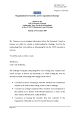 Opening Statement by Mr. Perrin de Brichambaut, Secretary General of the OSCE (fr)