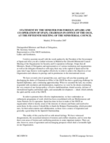 Opening Statement by Mr. Moratinos, Minister of Foreign Affairs and Co-operation of Spain and Chairman-in-Office of the OSCE