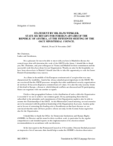 Statement by Mr. Winkler, State Secretary, Austria