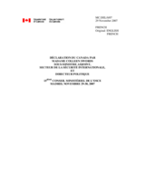 Statement by Ms. Swords, Assistant Deputy Minister of Canada (fr)