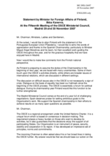 Statement by Mr. Kanerva, Minister for Foreign Affairs of Finland