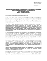 Statement by Ms. Kozakou-Marcoullisthe, Minister of Foreign Affairs of the Republic of Cyprus