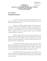 Statement by Mr. Xuto, Special Envoy of the Minister of Foreign Affairs, Thailand