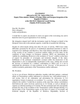 Statement by Mr. Stratan, Minister of Foreign Affairs and European Integration of the Republic of Moldova