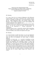 Statement by Mr. Farahi, Deputy Foreign Minister for Political Affairs, Afghanistan