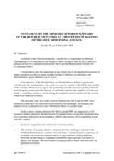 Statement by Amb. Kechrid, Ministry of Foreign Affairs of Tunisia