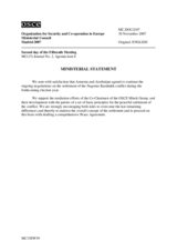 Ministerial Statement