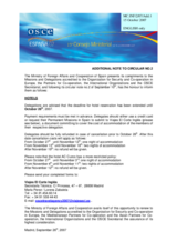 Circular Note No.2, Extension of the Deadline for Hotel Reservations