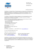 Circular Note No. 7, Accreditation and Hotel Reservation for Security Personnel