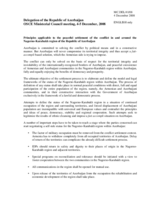 Principles Applicable to the Peaceful Settlement of the Conflict In and Around the Nagorno-Karabakh Region of the Republic of Azerbaijan