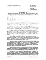 Statement by H.E. Mr. Michael SPINDELEGGER, Federal Minister for European and International Affairs, Austria