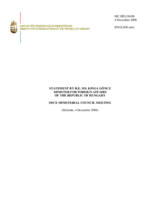 Statement by H.E. Dr. Kinga GONCZ, Minister of Foreign Affairs, Hungary