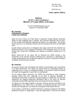 Statement by H.E. Mr. Lazar COMANESCU, Minister of Foreign Affairs, Romania