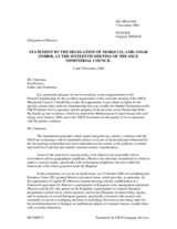 Statement by H.E. Omar ZNIBER, Ambassador, Morocco