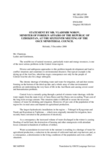 Statement by H. E. Mr. Vladimir NOROV, Minister of Foreign Affairs of Uzbekistan