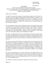 Statement by H.E. Mr. Andrei STRATAN, Deputy Prime-Minister of Moldova