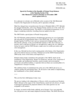 Opening Statement by H.E. Ms. Tarja HALONEN, President of the Republic of Finland