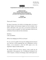 Opening Statement by Mr. Marc Perrin de BRICHAMBAUT, Secretary General of the OSCE