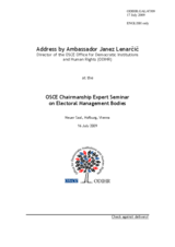 Address by Amb. Lenarcic, Director of the OSCE ODIHR