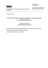 Presentation by Mr. Igor Borisov, Central Election Commission of the Russian Federation (ru)