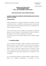 Statement by the Panelist, Mr. De Mul, Head of Election Unit, Federal Republic Service Home Affairs, Belgium (fr)