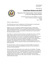 Statement by Ms. Hillman, Vice Chair of the U.S. Election Assistance Commission