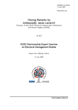 Closing Remarks by Amb. Lenarcic, Director of the ODIHR