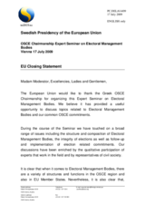 EU Closing Statement