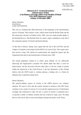 Statement by H.E. Mrs.Grazyna BERNATOWICZ, Under Secretary of State at the Ministry for Foreign Affairs, Poland