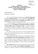 Statement by H.E. Mr. Sergei MARTYNOV, Minister of Foreign Affairs, Belarus