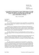 Statement by H.E. Mr. Miguel Angel MORATINOS, Minister of Foreign Affairs, Spain