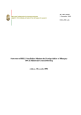 Statement by H.E. Mr. Peter BALAZS, Minister for Foreign Affairs, Hungary