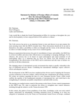 Statement by H.E. Mr. Edward NALBANDIAN, Minister of Foreign Affairs, Armenia