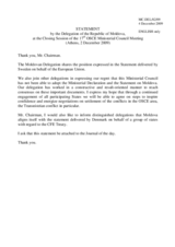 Statement by Moldova - Closing Session