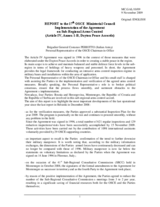 Report, Implementation of the Agreement on Sub-Regional Arms Control (Article IV, Annex 1-B, Dayton Peace Accords), Brigadier General Costanzo PERIOTTO (Italian Army), Personal Representative of the OSCE Chairman-in-Office