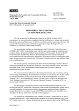 Ministerial Declaration on Non-Proliferation