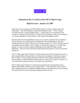 Joint statement by the OSCE Minsk Group Co-Chairs