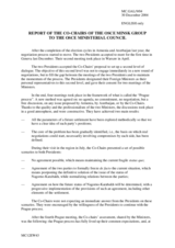 Report of the Co-Chairs of the OSCE Minsk Group