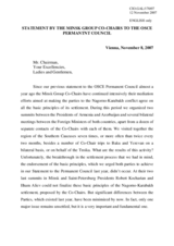 Statement by the Minsk Group Co-chairs to the OSCE Permanent Council