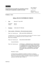 Journal of the 606th Plenary Meeting of the Forum for Security Co-operation (fr)