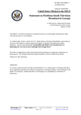 Statement by the Delegation of the United States on the news broadcast by the Imedi television channel in Georgia on 13 March 2010