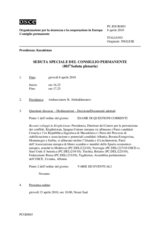 Journal of the 803rd Special Plenary Meeting of the Permanent Council (it)