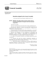 UN General Assembly Resolution A/63/210