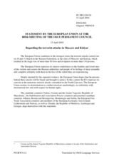 Statement by the Spanish Presidency of the Council of the European Union on terrorist attacks in Moscow and Kizlyar