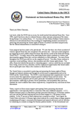 Statement by the Delegation of the United States on International Roma Day, held on 8 April 2010