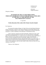 Statement by the Delegation of Belarus on the signing of the Strategic Arms Reduction Treaty by the Russian Federation and the United States of America