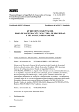 Journal of the 43rd Joint Meeting of the Forum for Security Co-operation and the Permanent Council (es)