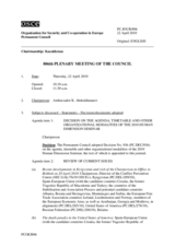 Journal of the 806th Plenary Meeting of the Permanent Council